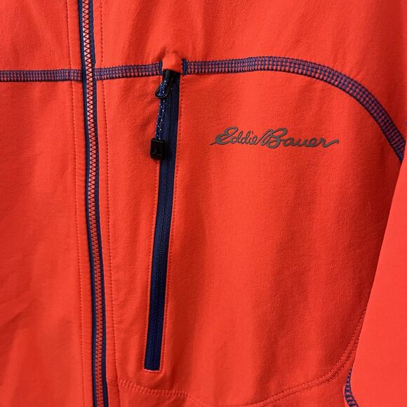 Eddie Bauer Jacket Men’s Medium Orange First Ascent Sandstone Stretch Zip Nylon - Picture 3 of 9